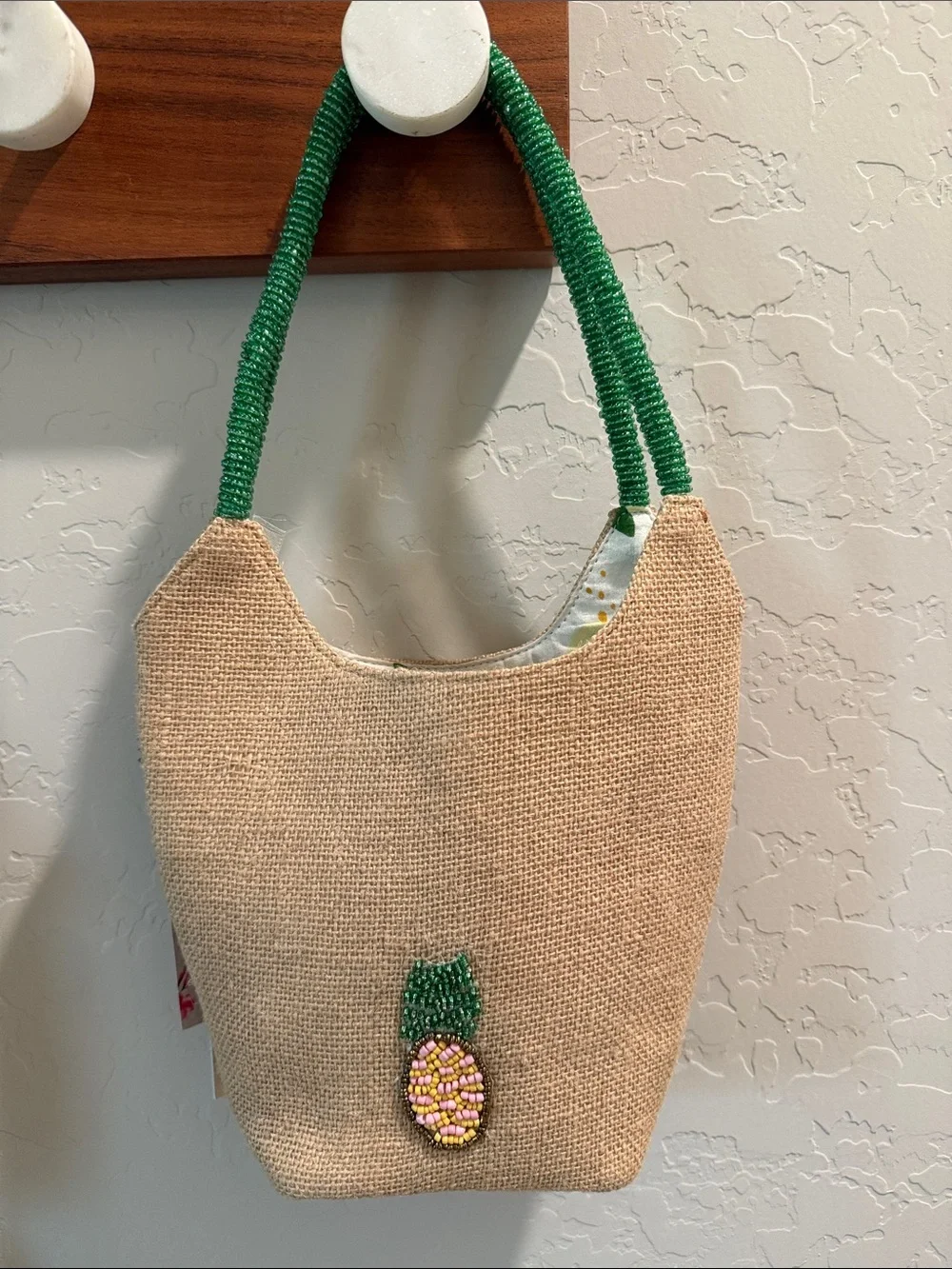 Handcrafted in India Beaded Hummingbird Tropical Shoulder Bag